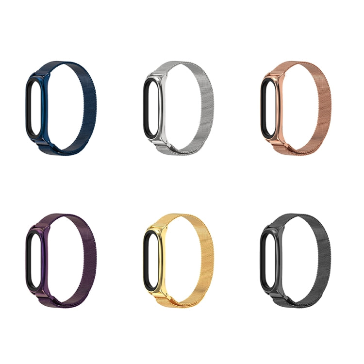 For Xiaomi Mi Band 6 / 5 / 4 / 3 Mijobs Milan Magnetic Plus Stainless Steel Watch Band(Gold) - Watch Bands by MIJOBS | Online Shopping South Africa | PMC TechLife | Buy Now Pay Later Mobicred