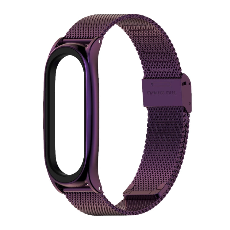 For Xiaomi Mi Band 6 / 5 / 4 / 3 Mijobs Milan Buckle Plus Stainless Steel Watch Band(Purple) - Watch Bands by MIJOBS | Online Shopping South Africa | PMC TechLife | Buy Now Pay Later Mobicred