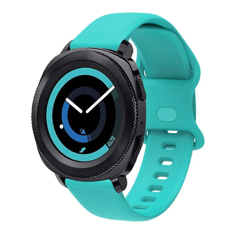 20mm For Amazfit GTS4 / GTS4 mini / GTS3 Universal Inner Back Buckle Perforation Silicone Watch Band(Mint Green) - Watch Bands by MIJOBS | Online Shopping South Africa | PMC TechLife | Buy Now Pay Later Mobicred