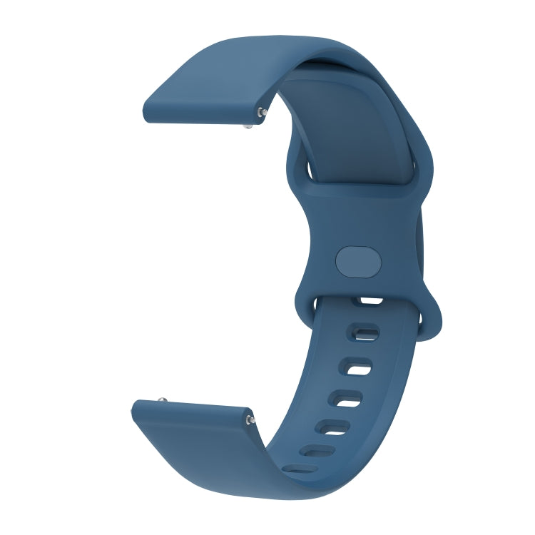 20mm For Amazfit GTS4 / GTS4 mini / GTS3 Universal Inner Back Buckle Perforation Silicone Watch Band(Midnight Blue) - Watch Bands by MIJOBS | Online Shopping South Africa | PMC TechLife | Buy Now Pay Later Mobicred