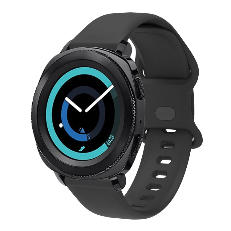 22mm For Xiaomi Haylou RT RS3 LS04 / LS05S Universal Inner Back Buckle Perforation Silicone Watch Band(Black) - Watch Bands by MIJOBS | Online Shopping South Africa | PMC TechLife | Buy Now Pay Later Mobicred