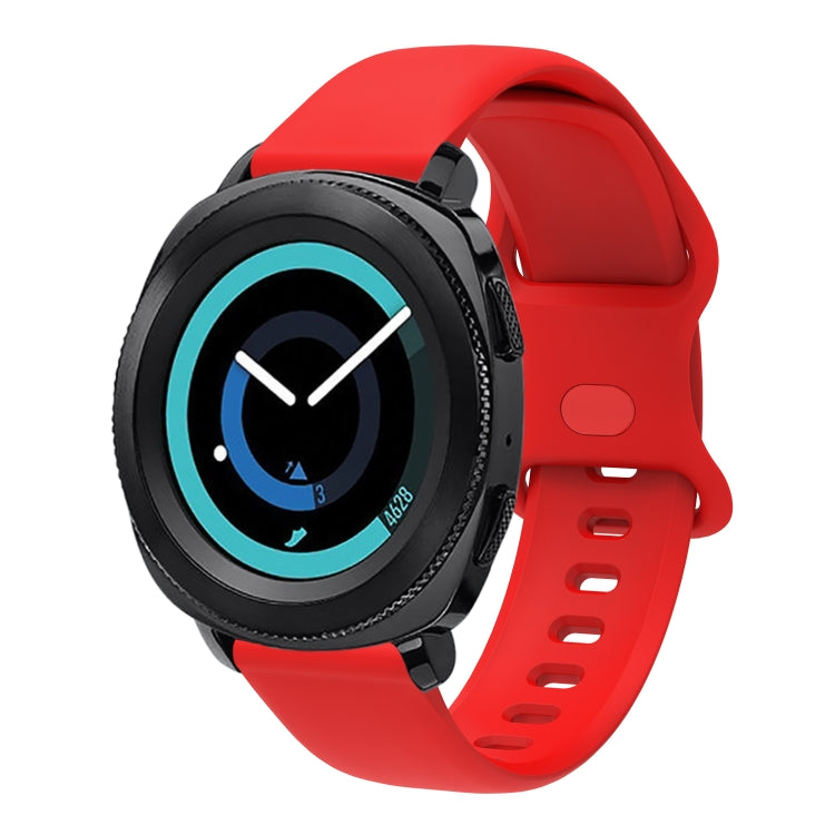22mm For Xiaomi Haylou RT RS3 LS04 / LS05S Universal Inner Back Buckle Perforation Silicone Watch Band(Red) - Watch Bands by MIJOBS | Online Shopping South Africa | PMC TechLife | Buy Now Pay Later Mobicred