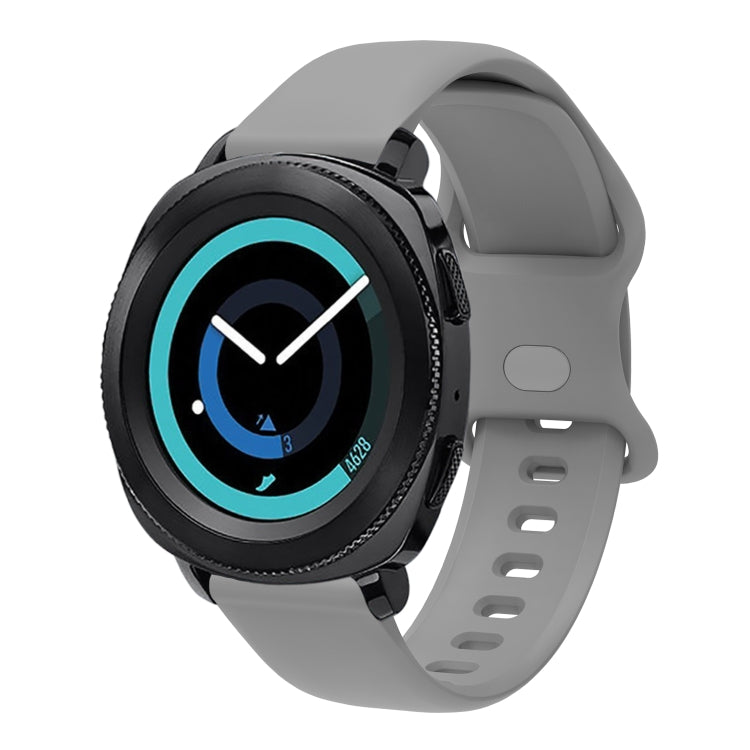 22mm For Xiaomi Haylou RT RS3 LS04 / LS05S Universal Inner Back Buckle Perforation Silicone Watch Band(Grey) - Watch Bands by MIJOBS | Online Shopping South Africa | PMC TechLife | Buy Now Pay Later Mobicred