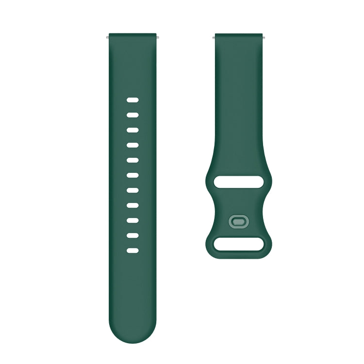 22mm For Xiaomi Haylou RT RS3 LS04 / LS05S Universal Inner Back Buckle Perforation Silicone Watch Band(Army Green) - Watch Bands by MIJOBS | Online Shopping South Africa | PMC TechLife | Buy Now Pay Later Mobicred