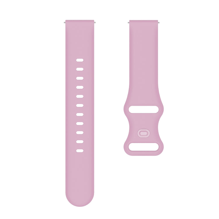 22mm For Xiaomi Haylou RT RS3 LS04 / LS05S Universal Inner Back Buckle Perforation Silicone Watch Band(Light Purple) - Watch Bands by MIJOBS | Online Shopping South Africa | PMC TechLife | Buy Now Pay Later Mobicred