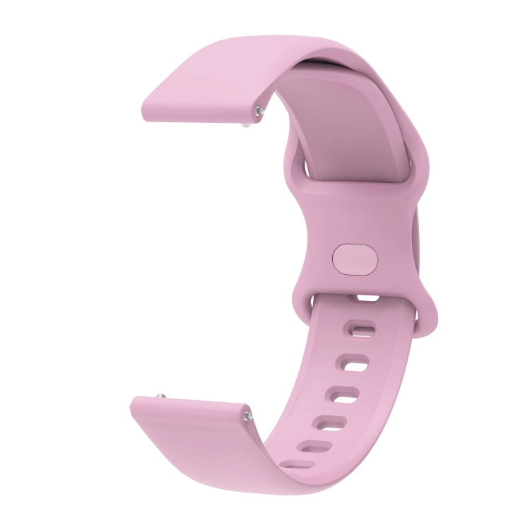 22mm For Xiaomi Haylou RT RS3 LS04 / LS05S Universal Inner Back Buckle Perforation Silicone Watch Band(Light Purple) - Watch Bands by MIJOBS | Online Shopping South Africa | PMC TechLife | Buy Now Pay Later Mobicred