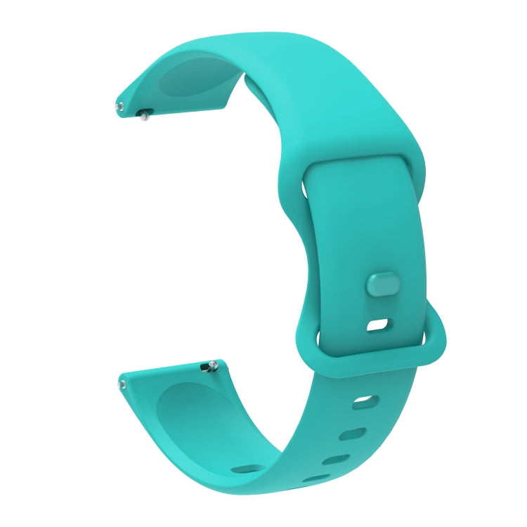 22mm For Xiaomi Haylou RT RS3 LS04 / LS05S Universal Inner Back Buckle Perforation Silicone Watch Band(Mint Green) - Watch Bands by MIJOBS | Online Shopping South Africa | PMC TechLife | Buy Now Pay Later Mobicred