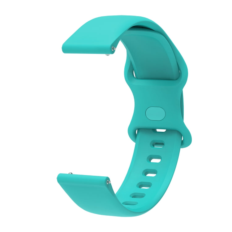 22mm For Xiaomi Haylou RT RS3 LS04 / LS05S Universal Inner Back Buckle Perforation Silicone Watch Band(Mint Green) - Watch Bands by MIJOBS | Online Shopping South Africa | PMC TechLife | Buy Now Pay Later Mobicred