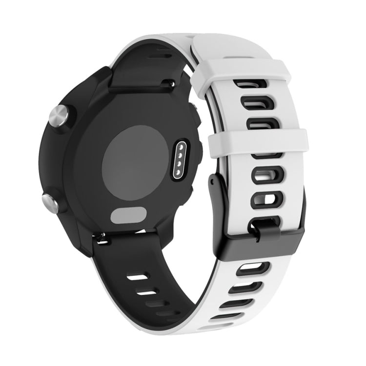 22mm For Xiaomi Haylou RT RS3 LS04 / LS05S Universal Two-color Silicone Watch Band(White Black) - Watch Bands by MIJOBS | Online Shopping South Africa | PMC TechLife | Buy Now Pay Later Mobicred
