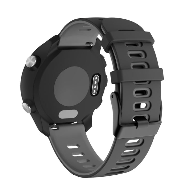 22mm For Xiaomi Haylou RT RS3 LS04 / LS05S Universal Two-color Silicone Watch Band(Black Grey) - Watch Bands by MIJOBS | Online Shopping South Africa | PMC TechLife | Buy Now Pay Later Mobicred