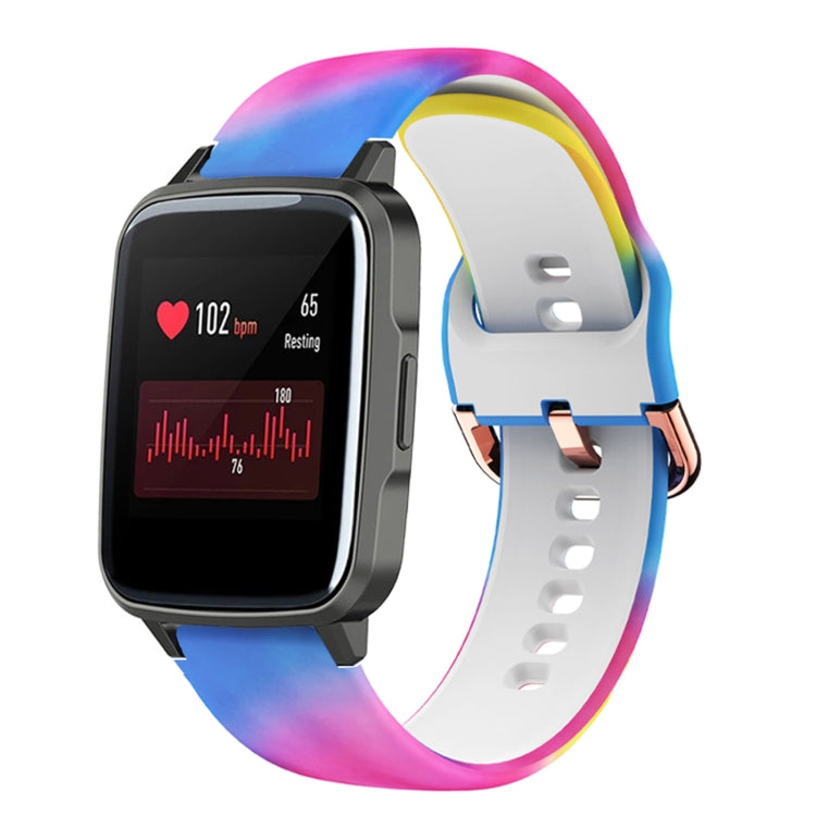 For Xiaomi Haylou LS01 Silicone Printing Watch Band(Colorful) - Watch Bands by MIJOBS | Online Shopping South Africa | PMC TechLife | Buy Now Pay Later Mobicred