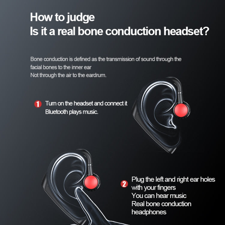 M-618 Bone Conduction Hanging Ear Stereo Bluetooth Headset(Blue) - Bluetooth Earphone by PMC TechLife | Online Shopping South Africa | PMC TechLife