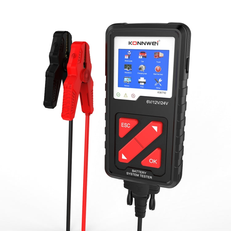 KONNWEI KW710 Car 3.2 inch 6V-24V Lead-acid Battery Tester Support 13 Languages - free shipping - PMC TechLife - Order now!