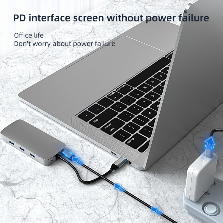 Basix BL10V 10 in 1 USB-C / Type-C to RJ45 + VGA + HDMI + 3.5mm AUX + SD / TF Card Slot + PD USB-C / Type-C + USB 3.0 + 2 USB 2.0 Ports Docking Station HUB - free shipping - PMC TechLife - Order now!