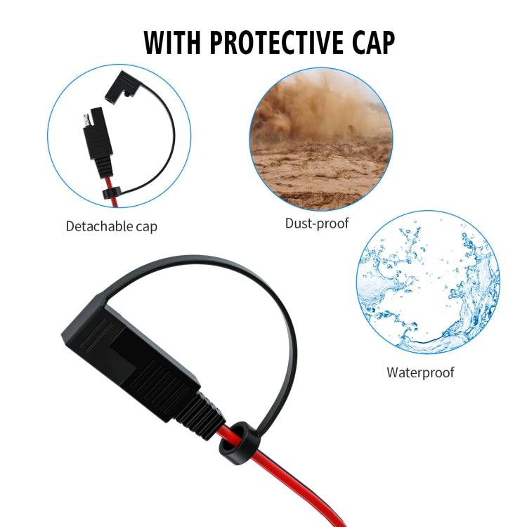 CS-1423A1 1.4m OT Terminal Cable with SAE Socket + 10A Fuse - free shipping - PMC TechLife - Order now!