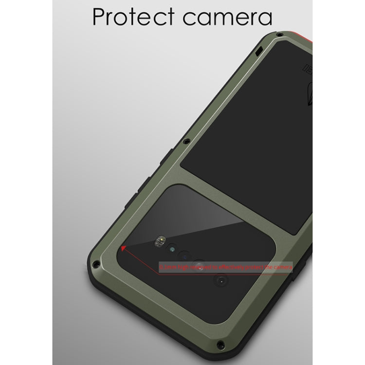 For LG V60 ThinQ 5G LOVE MEI Metal Shockproof Waterproof Dustproof Protective Case with Glass(Black) - free shipping - PMC TechLife - Order now!