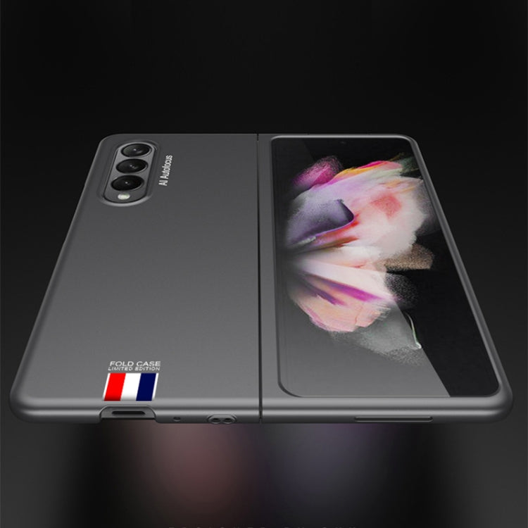 For Samsung Galaxy Z Fold3 5G GKK Ultra-thin Full Coverage Painted Protective Case(Four Bars Black) - Galaxy Phone Cases by GKK | Online Shopping South Africa | PMC TechLife | Buy Now Pay Later Mobicred