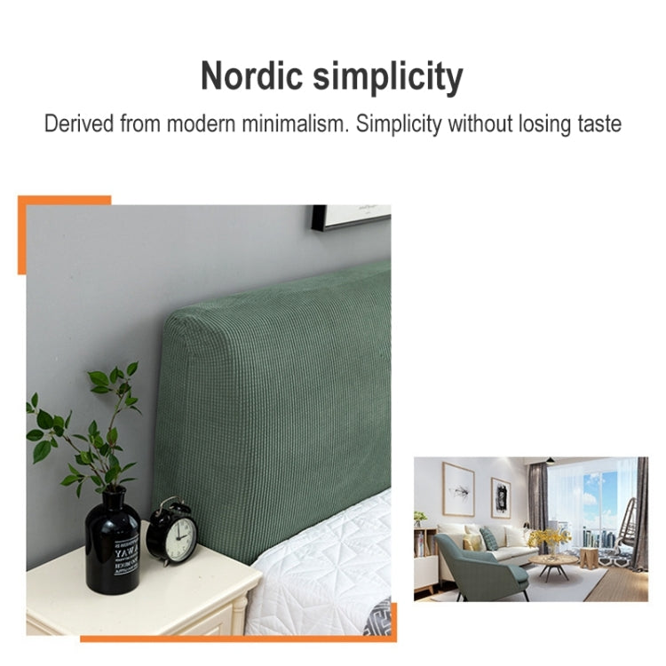 Polar Fleece Elastic Full Covered Headboard Dust Cover, Size:220cm(Green) - free shipping - PMC TechLife - Order now!