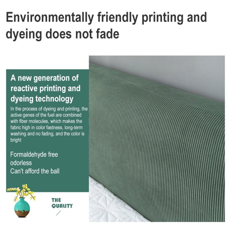 Polar Fleece Elastic Full Covered Headboard Dust Cover, Size:220cm(Green) - free shipping - PMC TechLife - Order now!