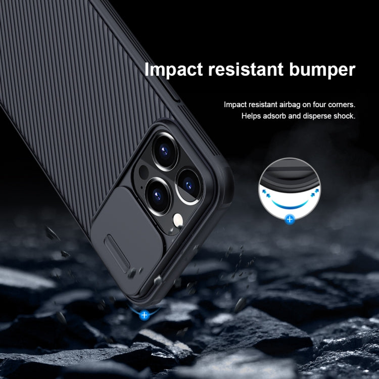 For iPhone 13 Pro NILLKIN Black Mirror Pro Series Camshield Full Coverage Dust-proof Scratch Resistant Phone Case (Black) - free shipping - PMC TechLife - Order now!