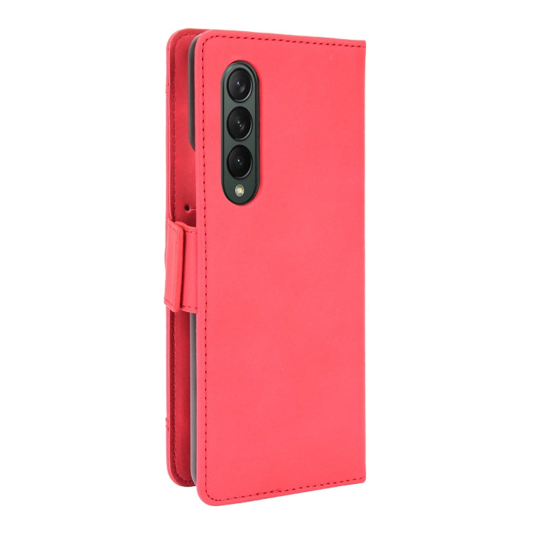 For Samsung Galaxy Z Fold3 5G Skin Feel Calf Pattern Horizontal Flip Leather Case with Holder & Card Slots & Photo Frame(Red) - Galaxy Phone Cases by GKK | Online Shopping South Africa | PMC TechLife | Buy Now Pay Later Mobicred