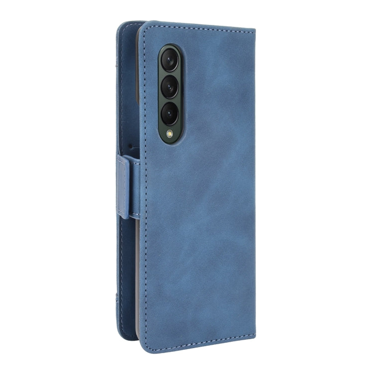 For Samsung Galaxy Z Fold3 5G Skin Feel Calf Pattern Horizontal Flip Leather Case with Holder & Card Slots & Photo Frame(Blue) - Galaxy Phone Cases by GKK | Online Shopping South Africa | PMC TechLife | Buy Now Pay Later Mobicred