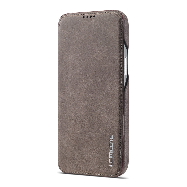 For iPhone 13 LC.IMEEKE Hon Ancient Series Horizontal Flip Leather Case with Holder & Card Slot(Coffee) - iPhone 13 Cases by LC.IMEEKE | Online Shopping South Africa | PMC TechLife | Buy Now Pay Later Mobicred