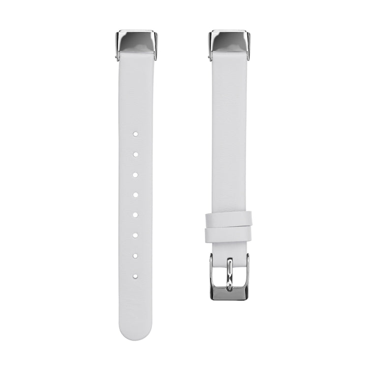 For Fitbit Luxe Leather Watch Band, Size:S(White) - Watch Bands by PMC TechLife | Online Shopping South Africa | PMC TechLife | Buy Now Pay Later Mobicred