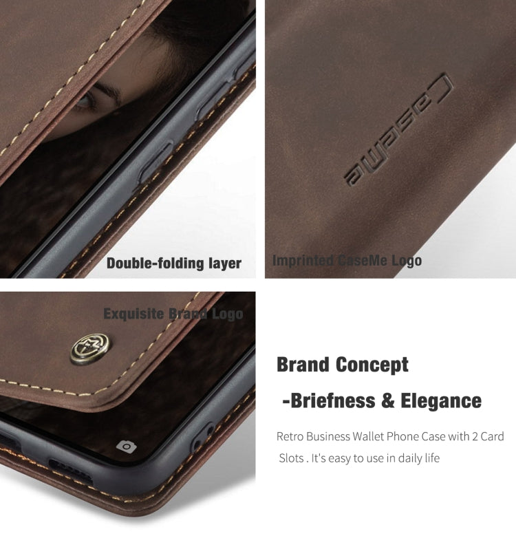 CaseMe 013 Multifunctional Horizontal Flip Leather Case with Holder & Card Slot & Wallet For Huawei P50(Coffee) - Huawei Cases by CaseMe | Online Shopping South Africa | PMC TechLife | Buy Now Pay Later Mobicred
