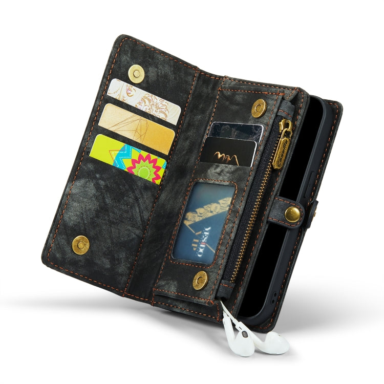 For iPhone 13 CaseMe-008 Detachable Multifunctional Horizontal Flip Leather Case with Card Slot & Holder & Zipper Wallet & Photo Frame(Black) - free shipping - PMC TechLife - Order now!