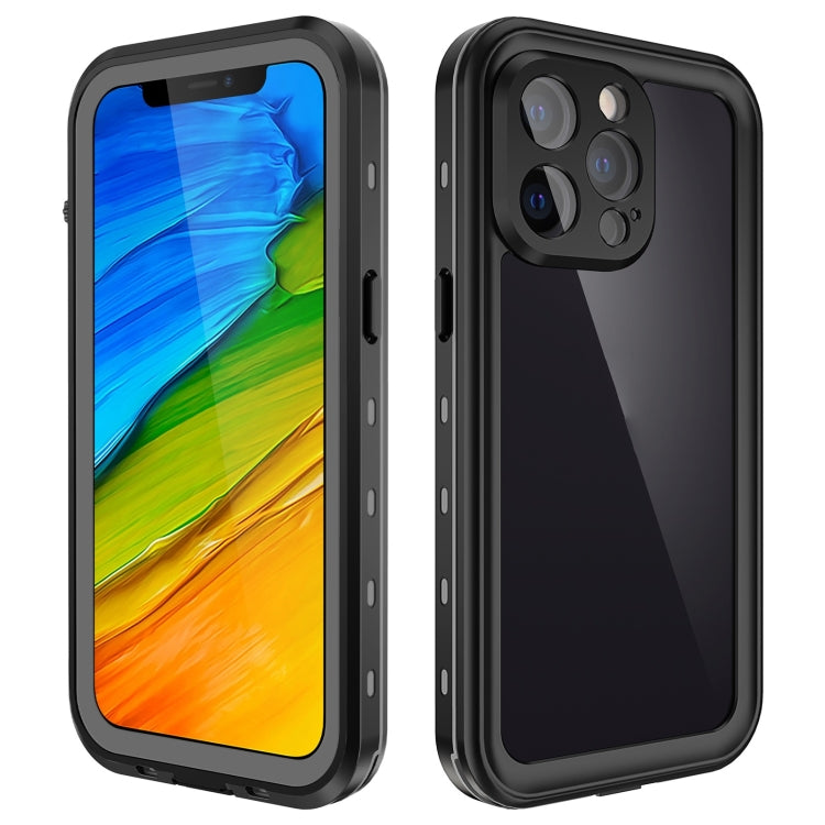 For iPhone 13 Pro RedPepper Transparent Dot Shockproof Waterproof PC + TPU Protective Case (Black) - iPhone 13 Pro Cases by RedPepper | Online Shopping South Africa | PMC TechLife | Buy Now Pay Later Mobicred