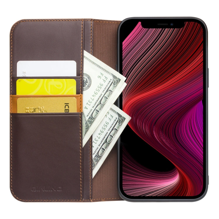 For iPhone 13 QIALINO Business Horizontal Flip Leather Case with Holder & Card Slots & Wallet(Brown) - free shipping - PMC TechLife - Order now!