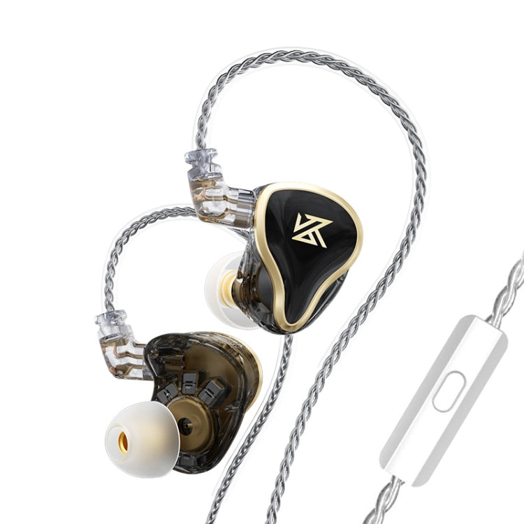KZ ZAS 16-unit Ring Iron In-ear Wired Earphone, Mic Version(Black) - In Ear Wired Earphone by KZ | Online Shopping South Africa | PMC TechLife | Buy Now Pay Later Mobicred