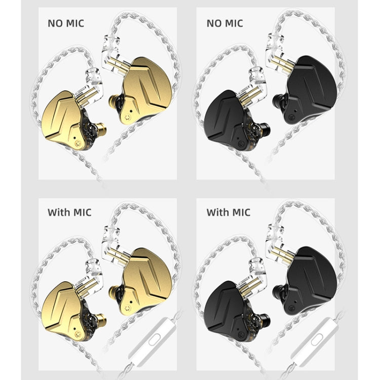 KZ ZSN Pro X Ring Iron Hybrid Drive Metal In-ear Wired Earphone, Standard Version(Gold) - free shipping - PMC TechLife - Order now!