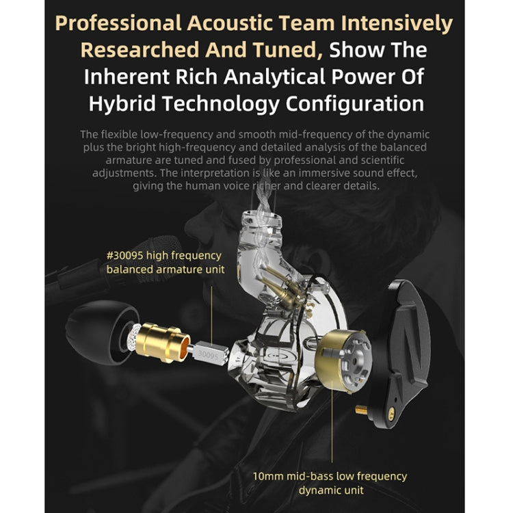 KZ ZSN Pro X Ring Iron Hybrid Drive Metal In-ear Wired Earphone, Standard Version(Gold) - free shipping - PMC TechLife - Order now!