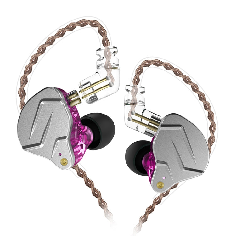 KZ ZSN Pro Ring Iron Hybrid Drive Metal In-ear Wired Earphone, Standard Version(Purple) - free shipping - PMC TechLife - Order now!