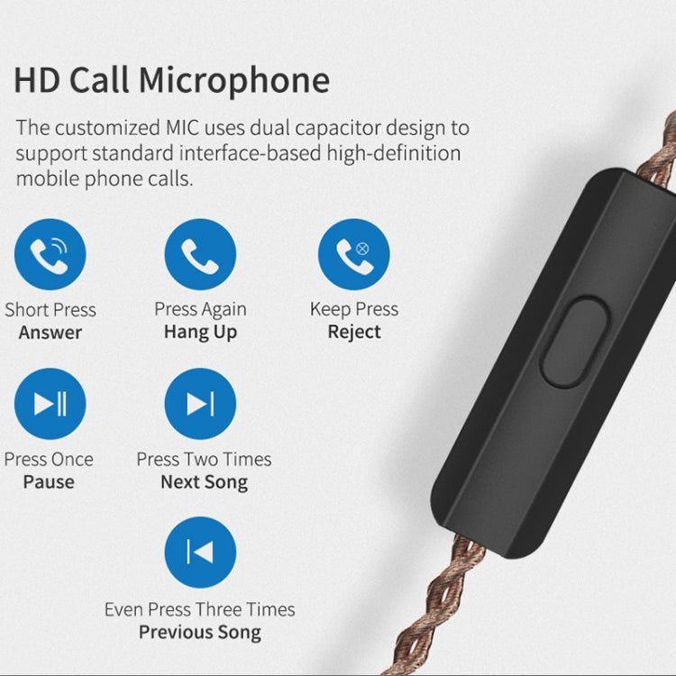 KZ ZSN Pro Ring Iron Hybrid Drive Metal In-ear Wired Earphone, Mic Version(Blue) - free shipping - PMC TechLife - Order now!