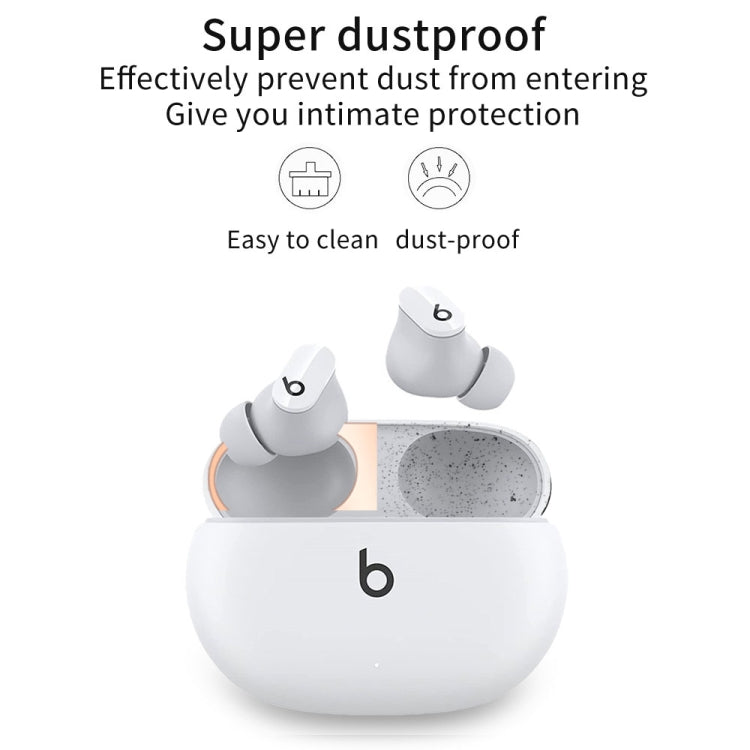 For Beats Studio Buds Wireless Bluetooth Earphone Magic Sound Metal Protective Sticker(Silver) - Protective Sticker by PMC TechLife | Online Shopping South Africa | PMC TechLife