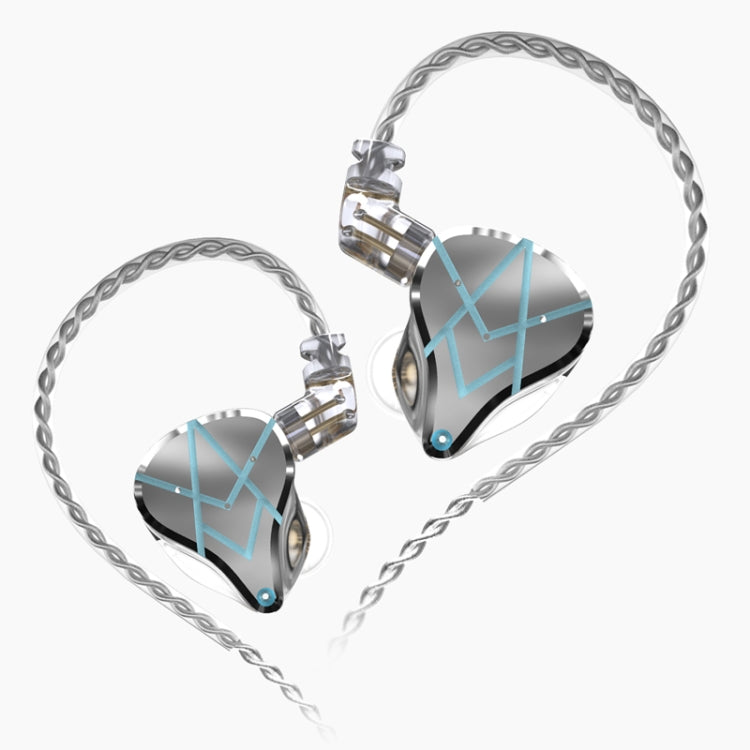 KZ ASX 20-unit Balance Armature Monitor HiFi In-Ear Wired Earphone No Mic(Silver) - free shipping - PMC TechLife - Order now!