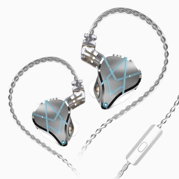 KZ ASX 20-unit Balance Armature Monitor HiFi In-Ear Wired Earphone With Mic(Silver) - free shipping - PMC TechLife - Order now!