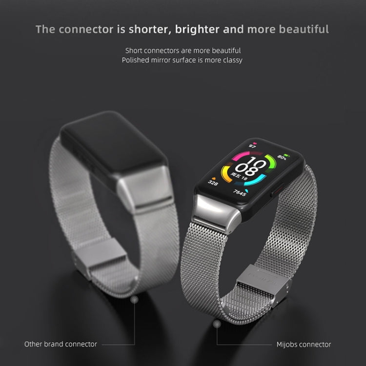 For Huawei Band 6 / Honor Band 6 / 7 MIJOBS Milan Stainless Steel Watch Band(Rose Gold) - free shipping - PMC TechLife - Order now!