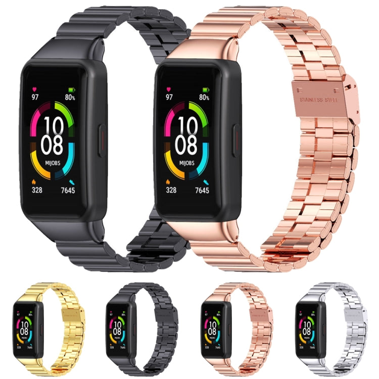 For Huawei Band 6 / Honor Band 6 / 7 MIJOBS Bamboo Joint Stainless Steel Metal Buckle Watch Band(Silver) - free shipping - PMC TechLife - Order now!