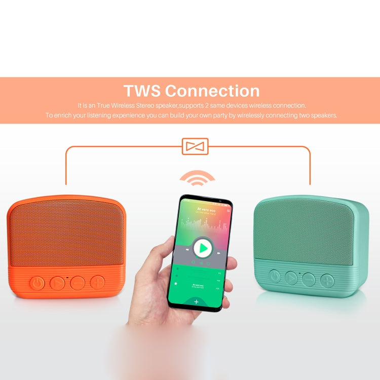 New Rixing NR-101 Mini TWS Bluetooth Speaker(Orange) - free shipping - PMC TechLife - Order now!