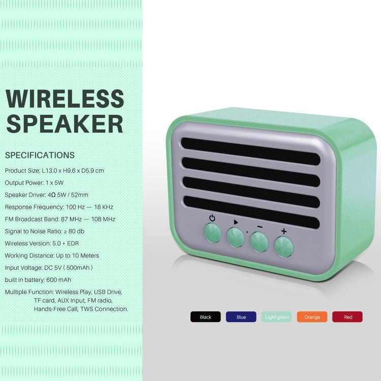 New Rixing NR-102 Mini TWS Bluetooth Speaker(Orange) - free shipping - PMC TechLife - Order now!