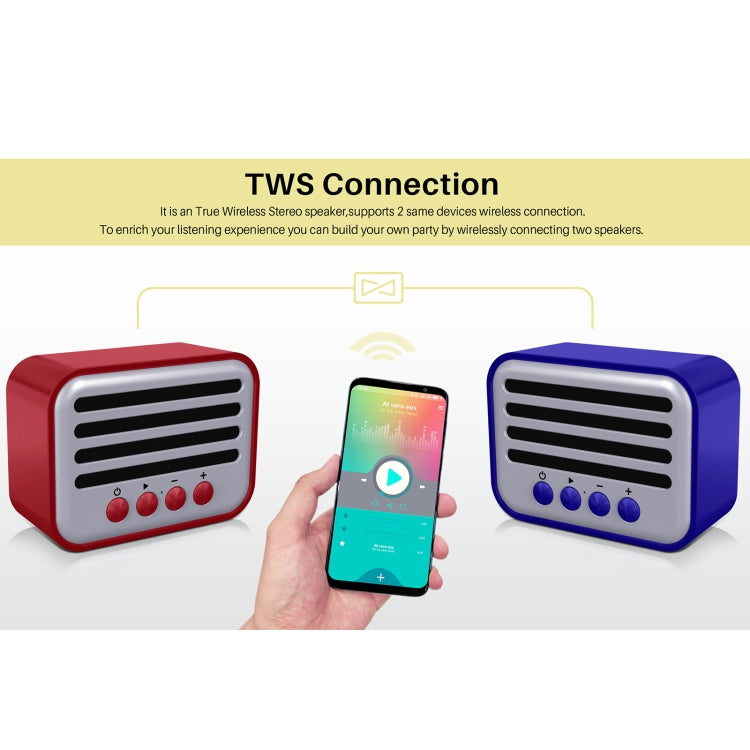 New Rixing NR-102 Mini TWS Bluetooth Speaker(Red) - free shipping - PMC TechLife - Order now!