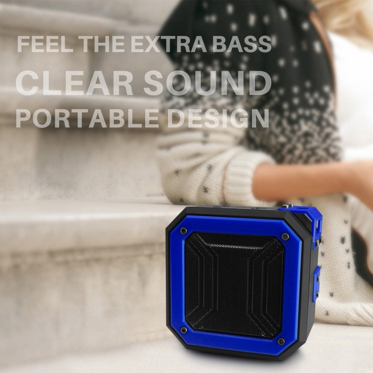 New Rixing NR-103 Mini TWS Bluetooth Speaker with Lanyard(Blue) - Desktop Speaker by NewRixing | Online Shopping South Africa | PMC TechLife | Buy Now Pay Later Mobicred