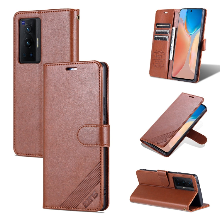 For vivo X70 AZNS Sheepskin Texture Horizontal Flip Leather Case with Holder & Card Slots & Wallet(Brown) - vivo Cases by AZNS | Online Shopping South Africa | PMC TechLife | Buy Now Pay Later Mobicred