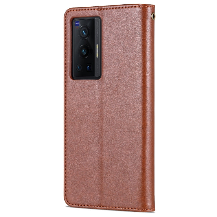 For vivo X70 AZNS Sheepskin Texture Horizontal Flip Leather Case with Holder & Card Slots & Wallet(Brown) - vivo Cases by AZNS | Online Shopping South Africa | PMC TechLife | Buy Now Pay Later Mobicred