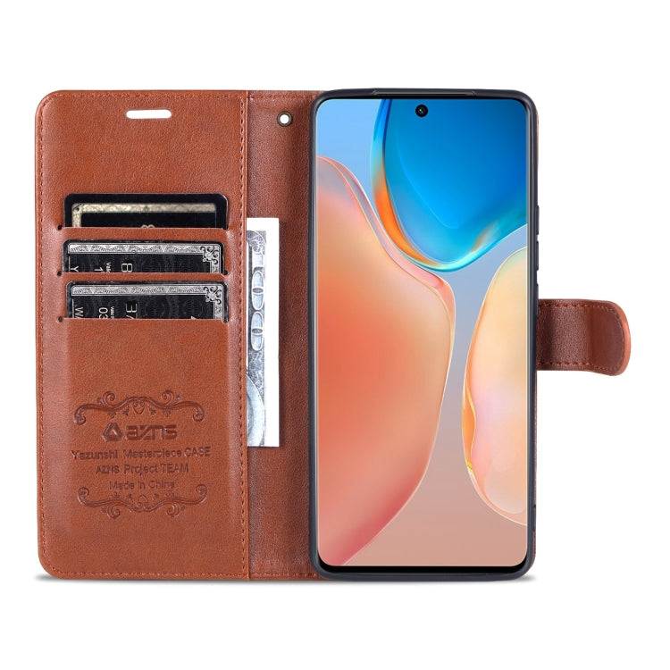 For vivo X70 AZNS Sheepskin Texture Horizontal Flip Leather Case with Holder & Card Slots & Wallet(Brown) - vivo Cases by AZNS | Online Shopping South Africa | PMC TechLife | Buy Now Pay Later Mobicred