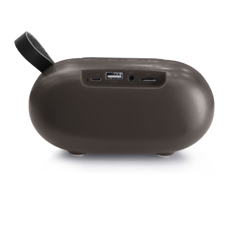 New Rixing NR-105 Mini TWS Metal Bluetooth Speaker Support Hands-free Call / FM(Brown) - Desktop Speaker by NewRixing | Online Shopping South Africa | PMC TechLife | Buy Now Pay Later Mobicred